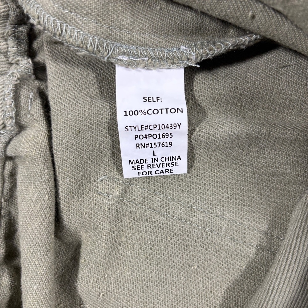 Cloud Ten Jogger Pants Women Large Olive Green High Rise Cotton Twill CP10439Y - Picture 9 of 12
